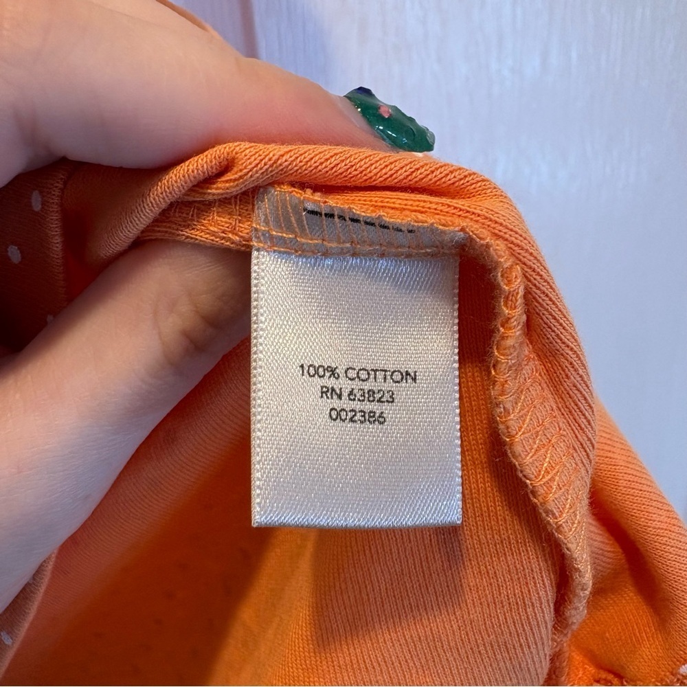 Christopher & Banks Orange Polka Dot 100% Cotton Tank Top - Size Large - Picture 3 of 5
